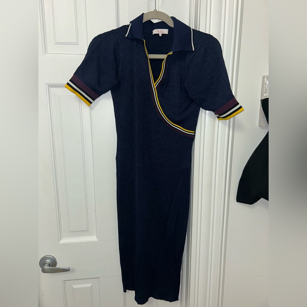 Navy Midi Dress from Parker
